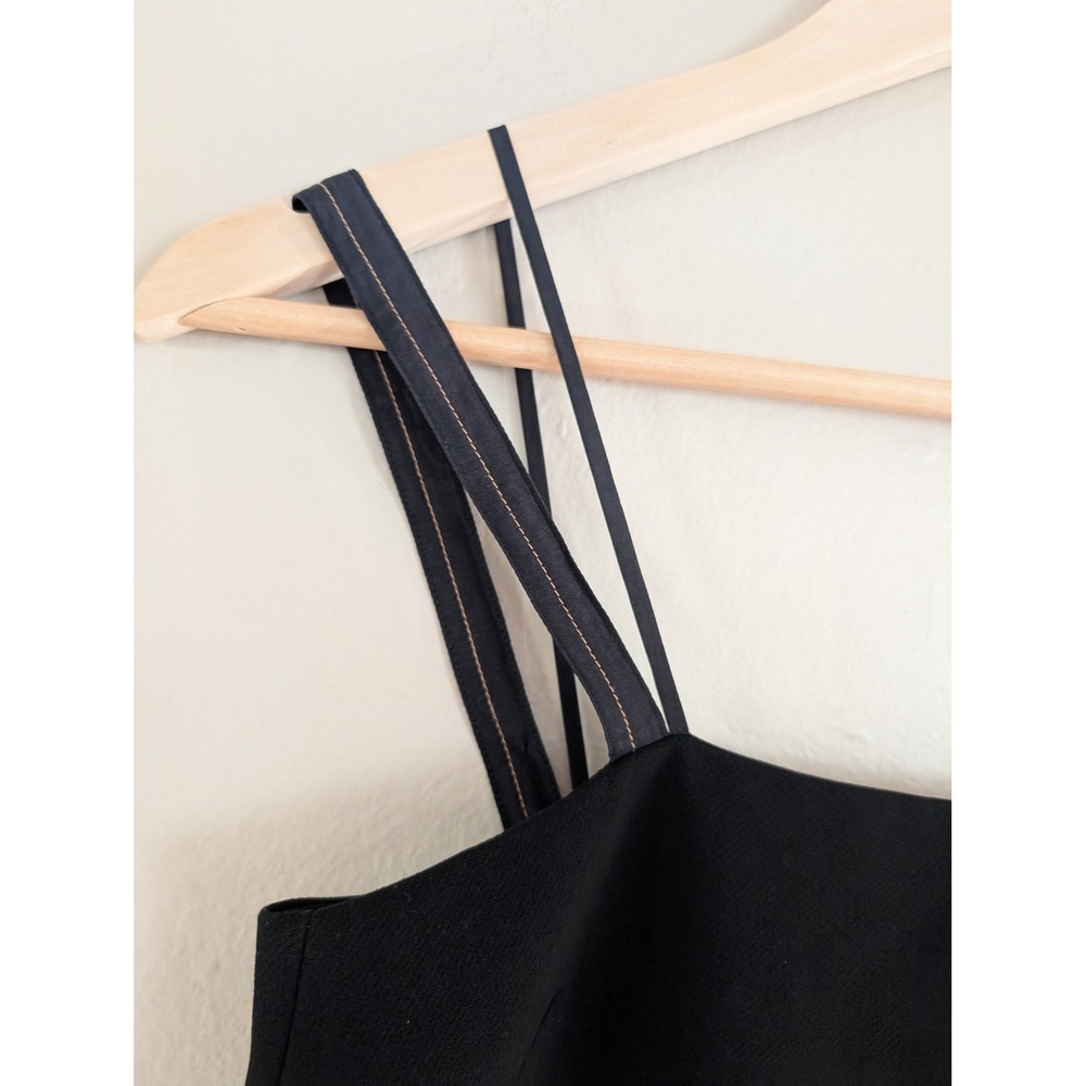 Helmut Lang Back Lip Mini Dress Silk Lined Black 90s Club Shift Minimalist XS - Picture 7 of 13